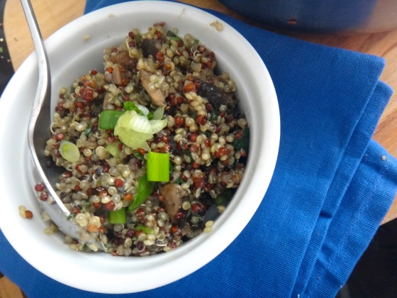 {Meatless Monday: Quinoa with mushrooms, mozzarella & chives}